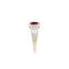 Image 4 : 14KT Yellow Gold 1.50ct Ruby and Diamond Ring