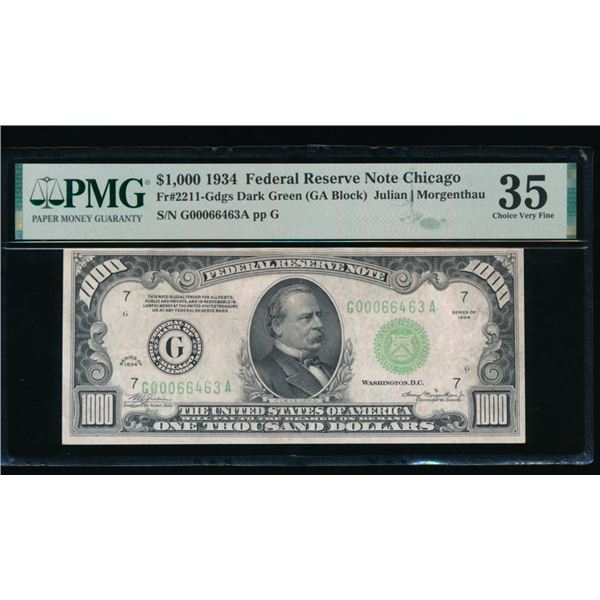 1934 $1000 Chicago FRN PMG 35