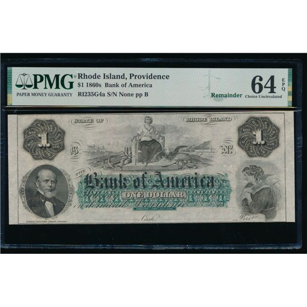 1860s $1 Providence RI Obsolete PMG 64EPQ