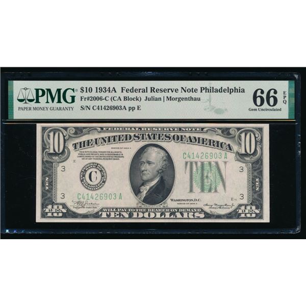 1934A Philadelphia FRN PMG 66EPQ