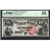 Image 1 : 1880 $10 Jackass Legal Tender Note PMG 63