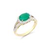 Image 2 : 14KT Yellow Gold 1.50ct Emerald and Diamond Ring