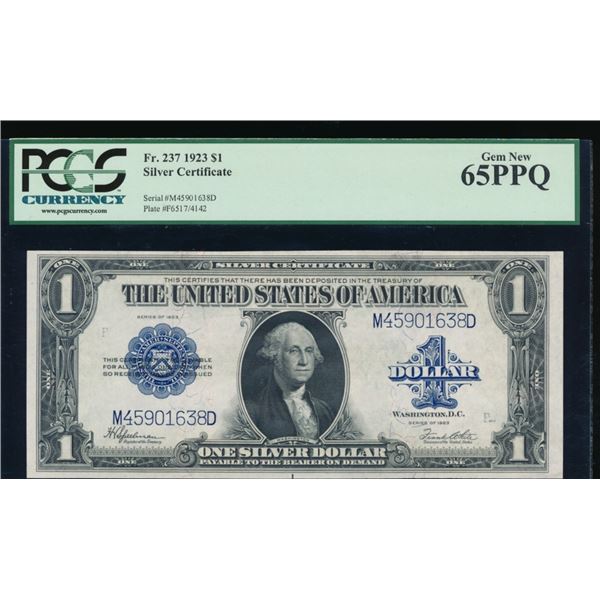 1923 $1 Silver Certificate PCGS 65PPQ