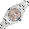 Rolex Ladies Quickset Salmon Arabic & Sapphire Diamond Datejust 26MM
