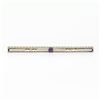 Image 2 : Antique 14k Gold Platinum Top 5pt Square Amethyst Milgrain Etched Bar Pin Brooch