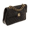 Image 2 : Chanel Black Quilted Lambskin CC Paris Single Classic Flap Shoulder Bag