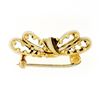 Image 4 : Vintage Tiffany & Co. 18K Gold Brown & White Enamel Double Ribbon Bow Brooch Pin