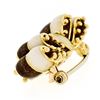 Image 5 : Vintage Tiffany & Co. 18K Gold Brown & White Enamel Double Ribbon Bow Brooch Pin