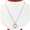 Image 1 : Vintage Platinum 1.70 ctw Old Transitional Baguette Diamond Pearl Pendant Neckla