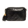 Image 2 : Chanel Black Leather Fringe Shoulder Bag