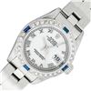Image 1 : Rolex Ladies Quickset White Roman Diamond & Sapphire Datejust Wristwatch