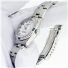 Image 6 : Rolex Ladies Quickset White Roman Diamond & Sapphire Datejust Wristwatch