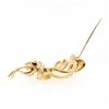 Image 5 : Vintage 14k Yellow & White Gold .25 ctw Round Diamond Fern Leaf Branch Brooch Pi