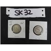 Image 1 : Lot of (2) 1967 Canada Centennial 25 cent Coins with Lynx