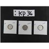 Image 1 : 1942/ 43/44 Canada 10 cent Coins 