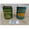 Image 1 : Melrose Tea 1.5 lb Tin & Christies Cheeze Wafers 10 oz Tin