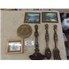 Image 1 : Ceramic Wall Hanging Cutlery, 100 Year Calendar, 3 Small Pictures