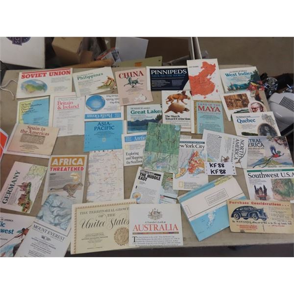 Assorted Maps Assorted National Geographic Maps - All Over The World