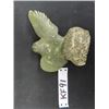 Image 1 : Green Soapstone Carving of Eagle 6" x 6" 