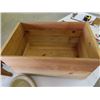 Image 2 : Wooden Crate 10" x 12" X 20" , Pottery Bed Pan, Potter Bowl, 