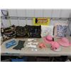 Image 1 : 5 Assorted Souvenir Pillows, 3 Ladies Hats, Gloves, plus more
