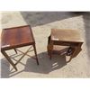 Image 1 : Wooden 4 Legged Table 17.5" x 17.5" x 26.5" & Magazine + 