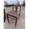 Image 2 : Oak? Chair with Wicker Seat + Short Back & Small 3 Drawer Cabinet