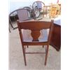 Image 3 : Oak? Chair with Wicker Seat + Short Back & Small 3 Drawer Cabinet