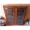 Image 1 : 1940's-50's 2 Door China Cabinet 12" x 39" x 48" 