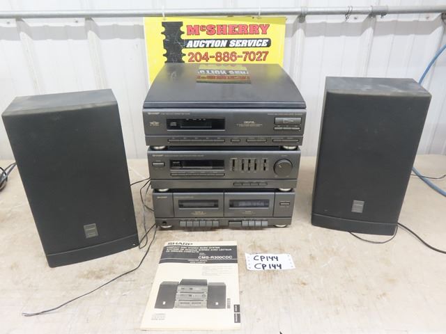 Sharp Compact Disc Stereo Music System Model CMS R300 CDC