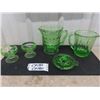 Image 1 : Green Depression Glass - Possible Uranium Glass Pitcher, Ice 