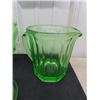 Image 2 : Green Depression Glass - Possible Uranium Glass Pitcher, Ice 