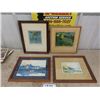 Image 1 : Lot of 4 Framed Water Color Pictures; W.J . Phillips, JEH 