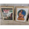 Image 2 : 7 Assorted Framed Ads ; Railway, Thermos, Book Covers,