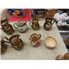 Image 3 : 17 pcs Assorted Wade Lustre Ware ; Pitchers, Bowls + 1 Plate