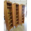 Image 2 : 3 Tall Pine Shelving Units 13.5" x 19" x 78" 