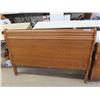 Image 2 : Wood Headboard/ Footboard with Metal Rails - 55.5" Wide