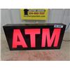 Image 1 : Light Up ATM Sign 12" x 24" with A Switch