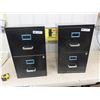 Image 1 : 3 Metal Filing Cabinets- 2 Drawer 14" x 18" X 23" 
