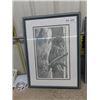 Image 1 : Framed Owl Print 1/2 Limited Edition 22" x 30" - Signed in 