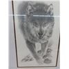 Image 2 : Framed Wolf Print - Signed in Last Picture , 32/ 50 Limited Edition