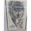 Image 2 : Framed Wolf Print - Signed in Last Picture , 32/ 50 Limited Edition