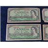 Image 2 : (7) 1954 Canada $1.00 Bills 