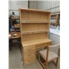 Image 1 : Students Desk with Step Back Shelf Unit + Chair 