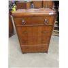 Image 1 : Vintage Waterfall Style Dresser 4 Drawer 18" x 29" x 45" 