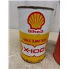 Image 2 : 4 Vintage Oil Cans Full of Product; B/A, Shell x 100, Holiday Duralube, 