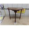 Image 1 : Small Wooden 1/2 Moon Table 24" x 24" x 12" 