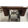 Image 2 : Antique Singer Sewing Machine with Cabinet- Folded 