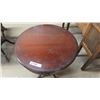 Image 2 : Round Pedestal Table with Drawer 23" by 27" with Duncan Phyfe 