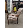 Image 5 : Vintage Wooden Arm Chair with Upholstered Seat + Back